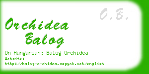 orchidea balog business card